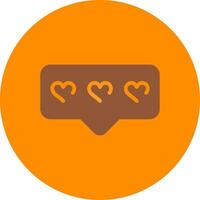 Comment Heart Creative Icon Design vector