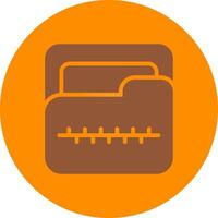 Zip Folder Creative Icon Design vector