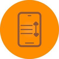 Line bronw Glpyh Design vector