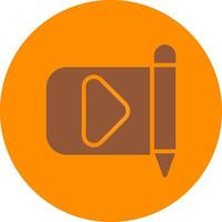 Line bronw Glpyh Design vector