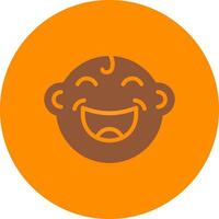 Line bronw Glpyh Design vector