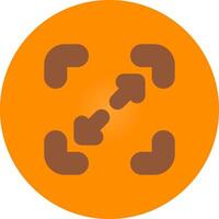 Line bronw Glpyh Design vector