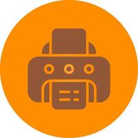 Line bronw Glpyh Design vector