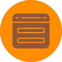 Line bronw Glpyh Design vector