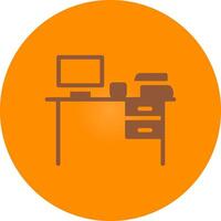 Line bronw Glpyh Design vector