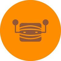 Line bronw Glpyh Design vector