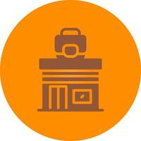 Line bronw Glpyh Design vector