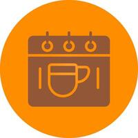 Line bronw Glpyh Design vector