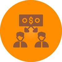 Peer to Peer Lending Creative Icon Design vector