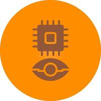 Eye Augmentation Creative Icon Design vector