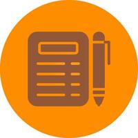 Line bronw Glpyh Design vector