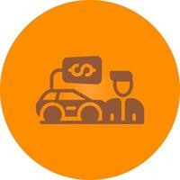 Car Salesman Creative Icon Design vector