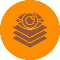 Line bronw Glpyh Design vector