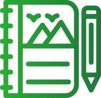 Line Green Gradient Design vector