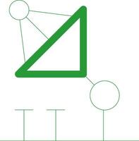 Line Green Gradient Design vector