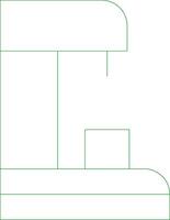Line Green Gradient Design vector