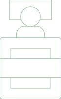 Line Green Gradient Design vector