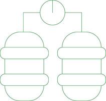 Line Green Gradient Design vector