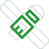 Line Green Gradient Design vector