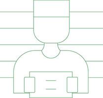 Line Green Gradient Design vector