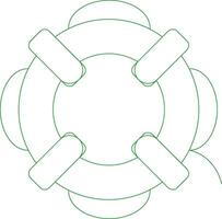 Line Green Gradient Design vector