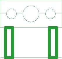 Line Green Gradient Design vector