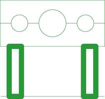 Line Green Gradient Design vector