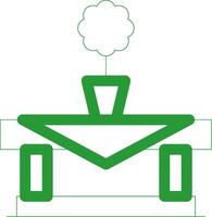 Line Green Gradient Design vector