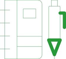Line Green Gradient Design vector
