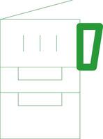 Line Green Gradient Design vector