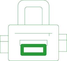Line Green Gradient Design vector