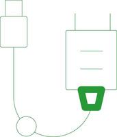 Line Green Gradient Design vector