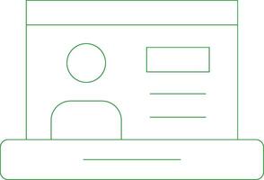 Line Green Gradient Design vector