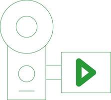 Line Green Gradient Design vector