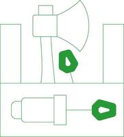 Line Green Gradient Design vector