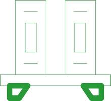 Line Green Gradient Design vector