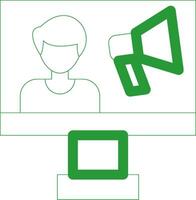Line Green Gradient Design vector