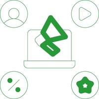 Line Green Gradient Design vector