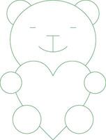 Line Green Gradient Design vector