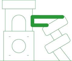 Line Green Gradient Design vector
