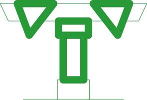 línea verde degradado diseño vector