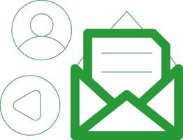 Line Green Gradient Design vector