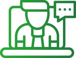 Online Interview Creative Icon Design vector