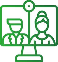 Online Interview Creative Icon Design vector