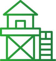 Lifeguard Tower Creative Icon Design vector