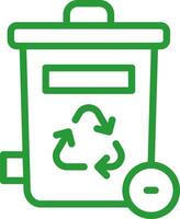 Trash Bin Creative Icon Design vector