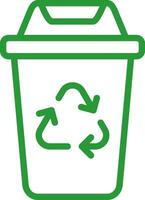 Recycling Bin Creative Icon Design vector