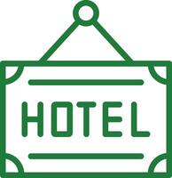 diseño de icono creativo de hotel vector