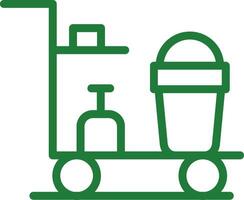 Cleaning Cart Creative Icon Design vector