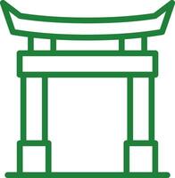 diseño de icono creativo de puerta torii vector